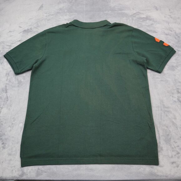 U.S. Polo Assn. Shirt Mens L Green USPA Large Orange Logo Short Sleeve Golf - Picture 12 of 16